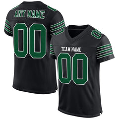 Custom Black Gotham Green-white Mesh Authentic Football Team Jersey