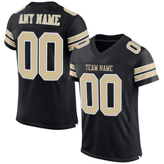 Custom Black Vegas Gold-white Mesh Authentic Football Team Jersey