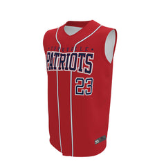 Custom Men's Full Button Sleeveless Baseball Team Jerseys