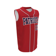 Custom Men's Full Button Sleeveless Baseball Team Jerseys